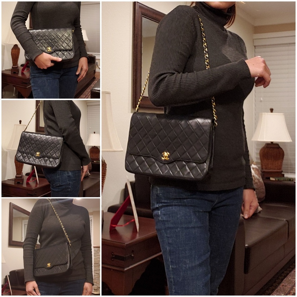 100% Auth CHANEL Quilted Matelasse CC Lambskin Bag - Picture 8 of 8